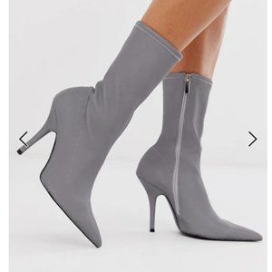 NEW ASOS DESIGN Evie sock boots in reflective